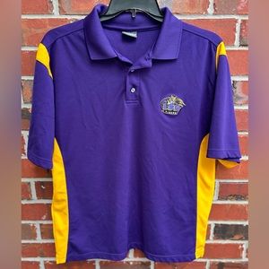 Pro Edge LSU Tigers Men’s Short Sleeve Large Golf Polo Purple Gold